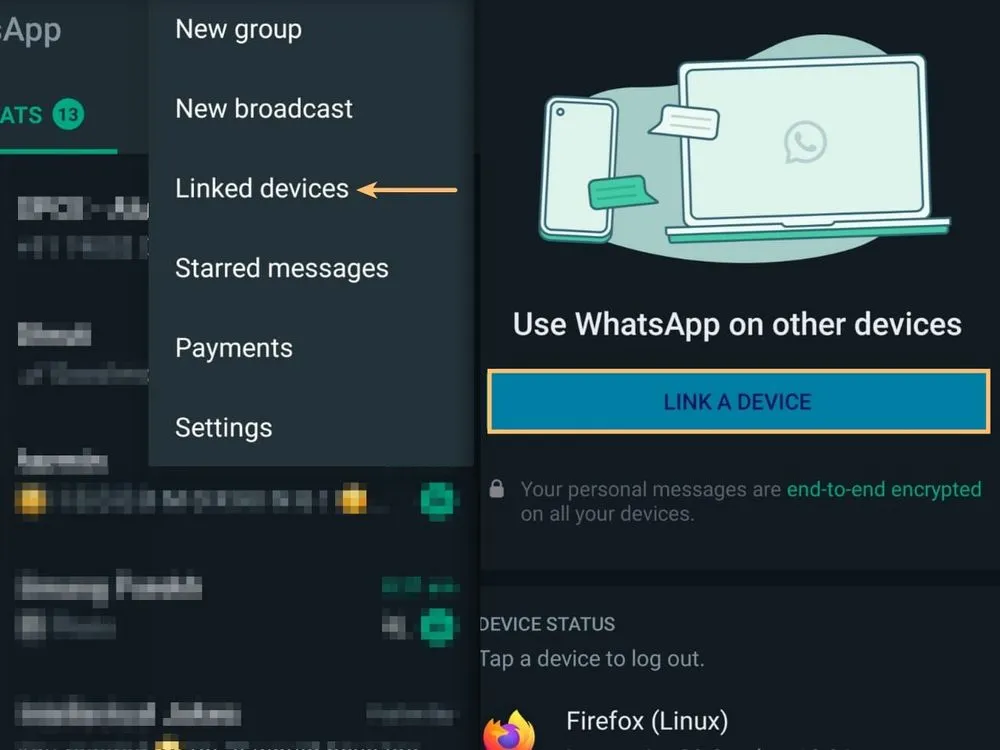 在瀏覽器上登入 WhatsApp Web 的說明